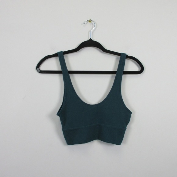 Victoria's Secret Bra Top & Shorts Set XS Blue Waffle Knit Lounge Matching 152 - Picture 1 of 13